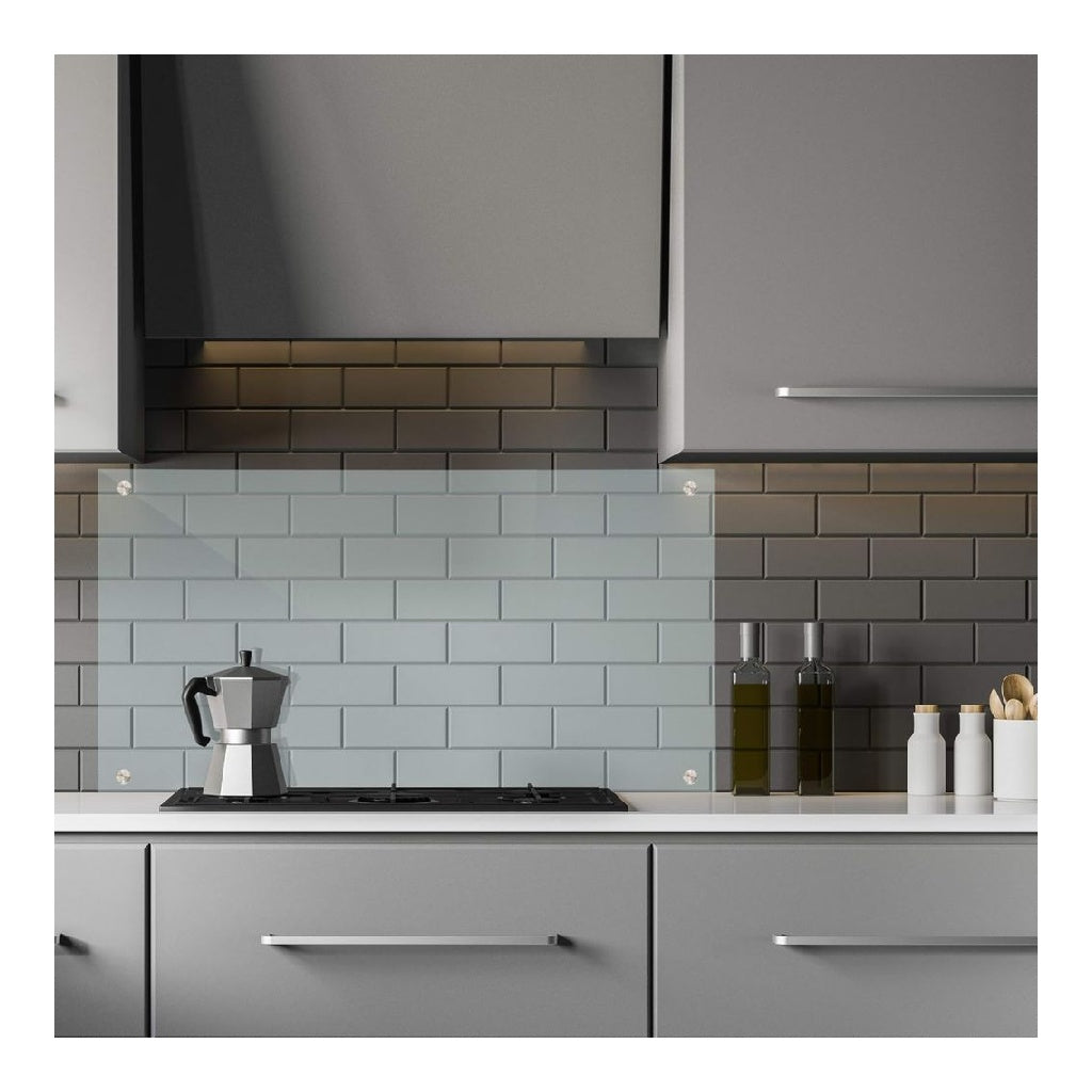 Relaxdays 100294421207 credence de Cuisine Verre Contre eclaboussures Fond du hotte 120 x 60 cm Montage Mural Transparent