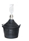 en Dame Jeanne Verre Bonbonne de Fermentation 10 L avec Panier dans Plastique Bouchon en Caoutchouc et Barboteur Ballon a Vin Biere Kombucha Col etroit Hermetique