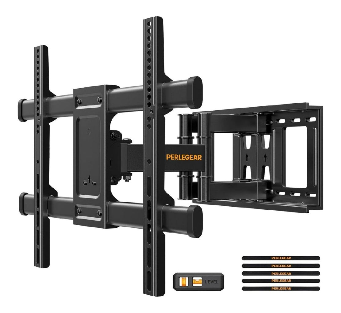 Support Mural Perlegear TV destine a ecrans 3784 Pouces Jusqu'a 60KG Fixation TV Murale Inclinable ainsi que Orientable Max VESA 600x400mm Accroche TV Mural
