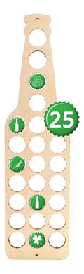 Creative Bouteille Deco de Biere en Contreplaque Support de Collection de 25 Capsules de Bouteilles 12 x 44 x 05 cm Decoration Murale et Artisanale Cadeau de Bar