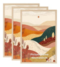 de Lot Hoikwo 3 Cadre 40x60 cm Bois Naturel Cadre 60x40 cm en Aluminium Pour Poster Photos Puzzles Suspension Horizontale ou Verticale