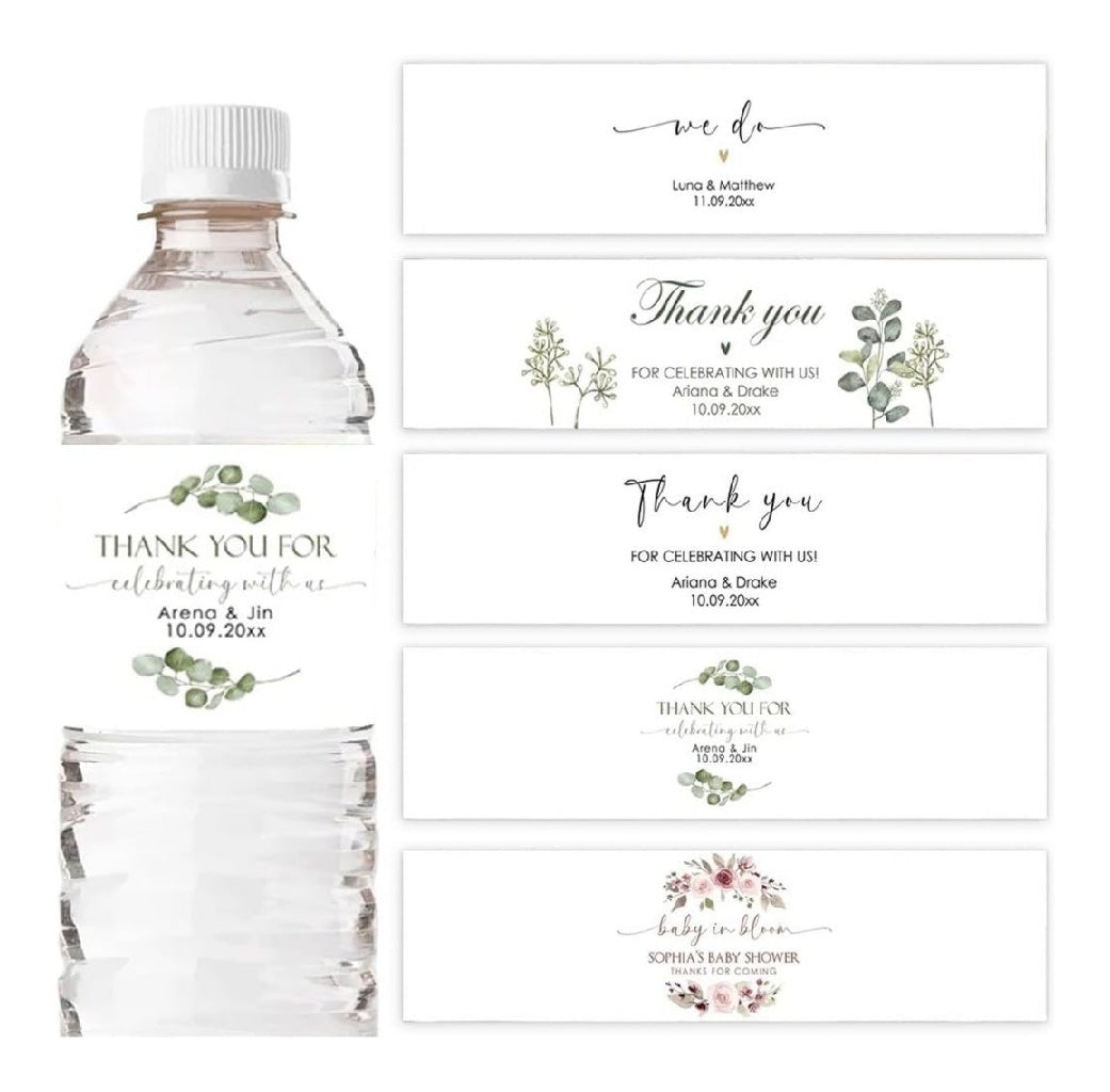 30 Personnalises Autocollants Pour Bouteilles D'eau De Mariage etiquettes Personnalisees Pour Bouteilles D'eau De Fete Prenatale Fete Prenatale Cadeau D'anniversaire Decorations De Fiancailles
